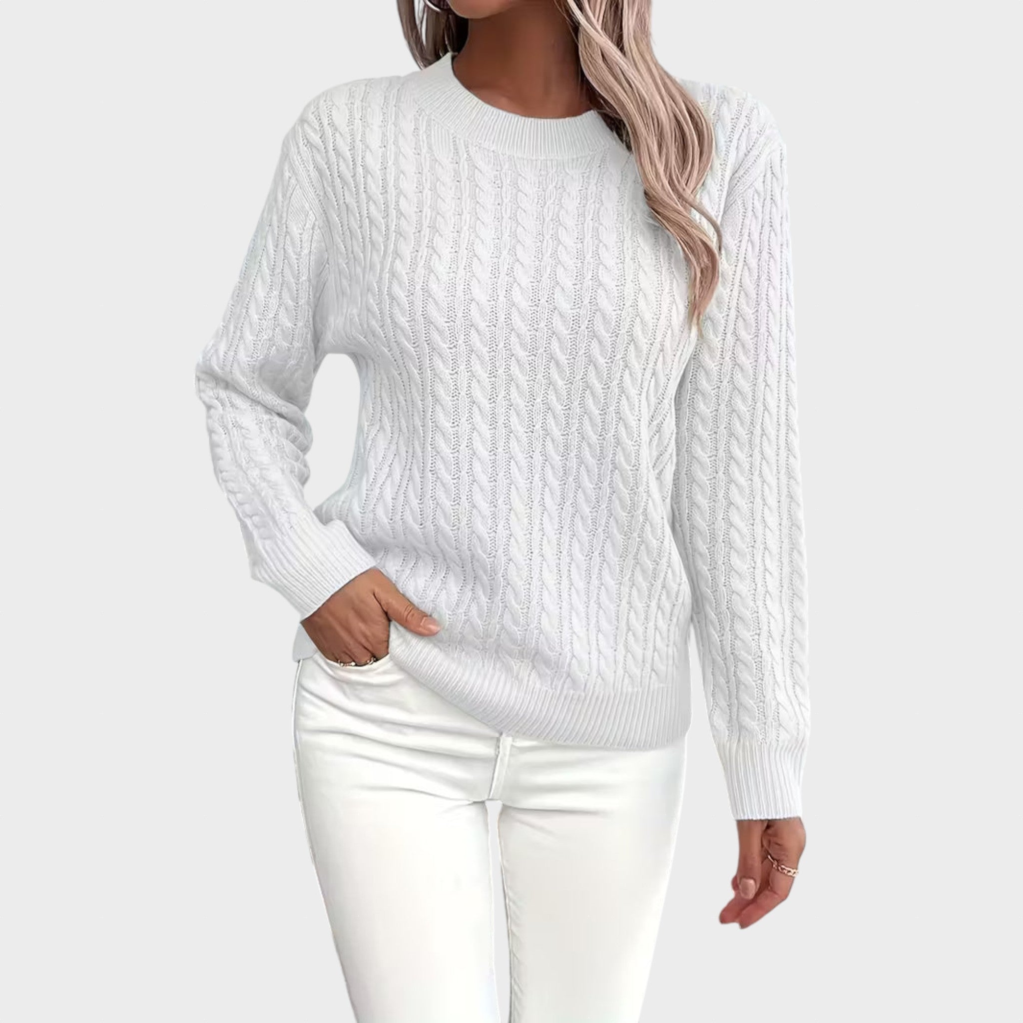 Vivianne – Puha, Kötött, Texturált Pulóver
