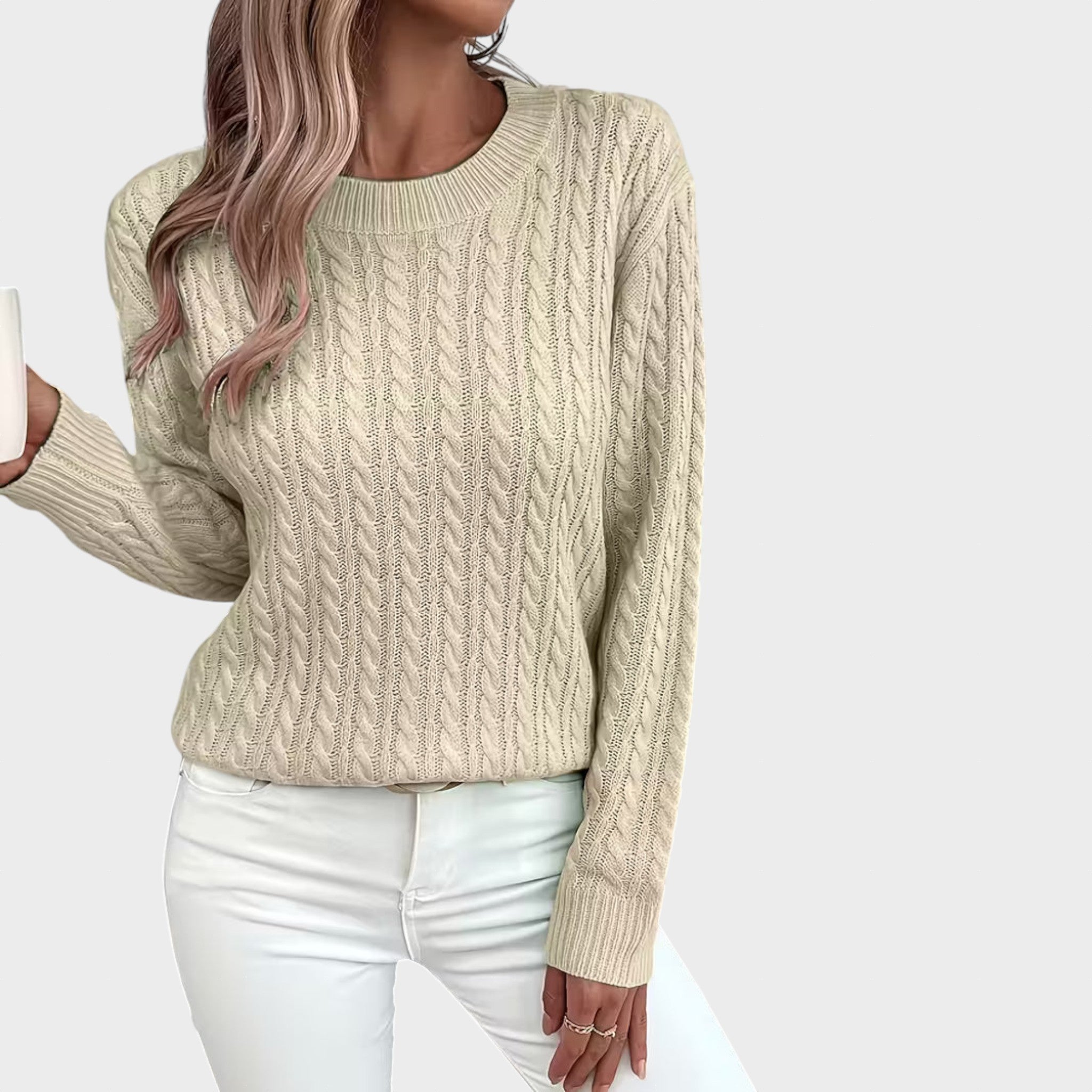 Vivianne – Puha, Kötött, Texturált Pulóver