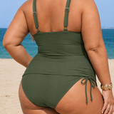 Madeline | Plus Size Midnight Riviera Tankini Szett
