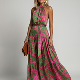 Rowen | Drapírozott Halter Midi Ruha