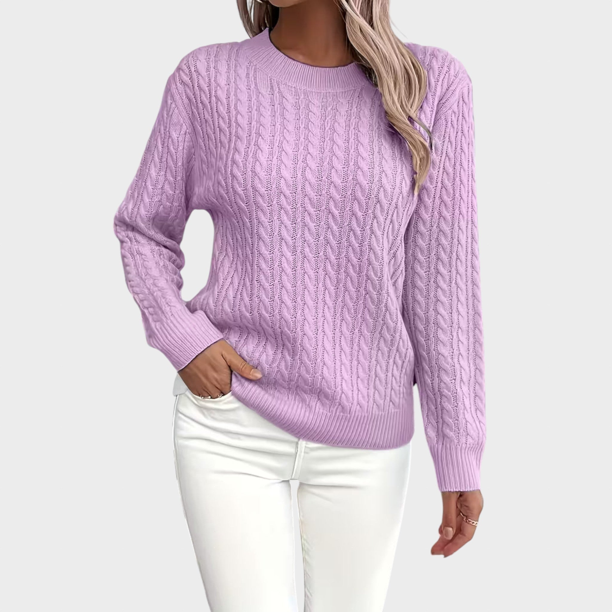 Vivianne – Puha, Kötött, Texturált Pulóver