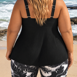 Edith - Plus Size Elegáns Tankini Rövidnadrág Szett