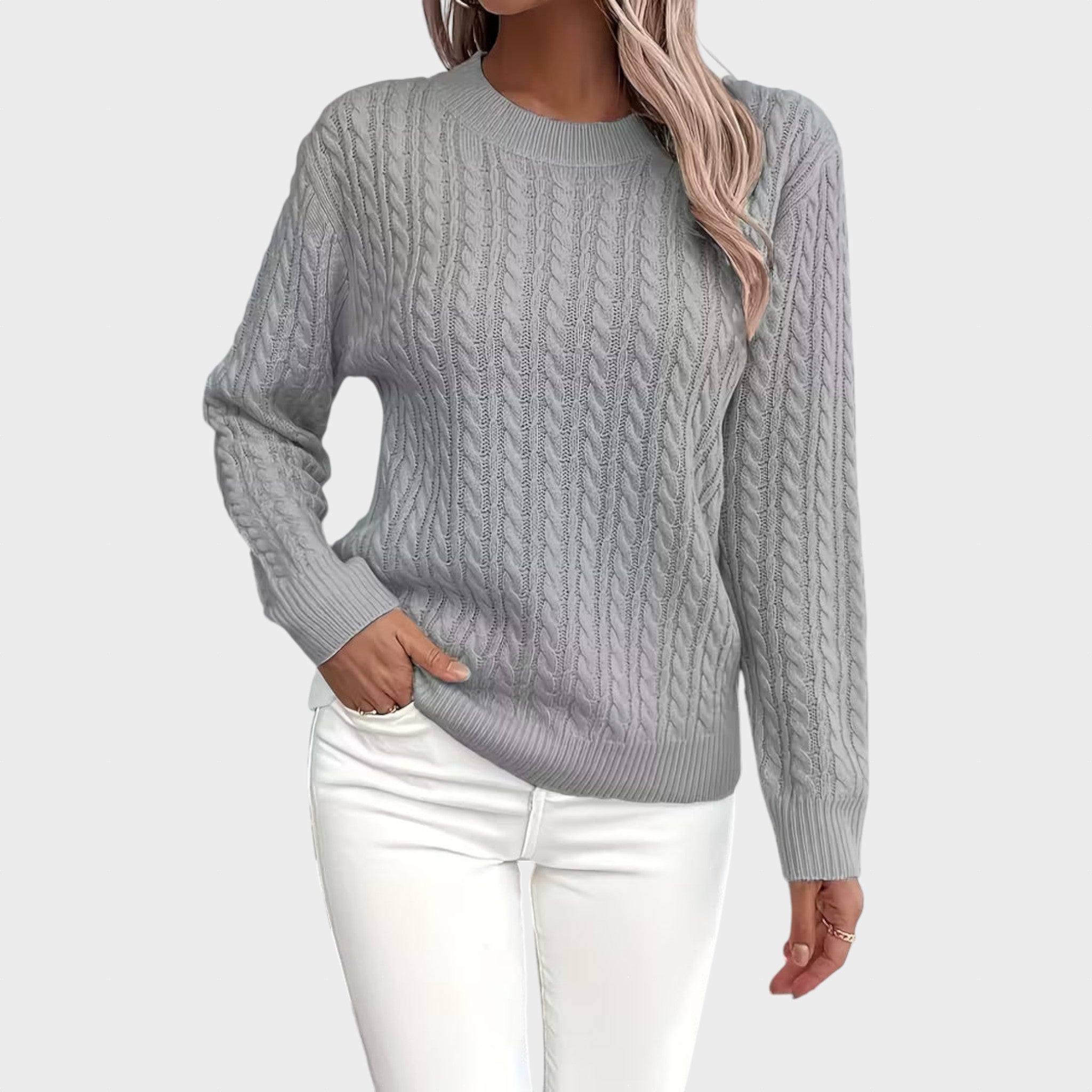 Vivianne – Puha, Kötött, Texturált Pulóver