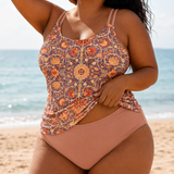 Madeleine | Nagyméretű Vintage Virágmintás Tankini Szett