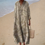 Réka - Summer printed dress that accentuates the figure