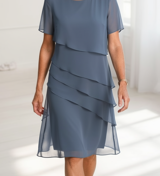 Juliette | Elegáns, lágy esésű ruha fodrokkal