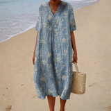 Zsófia - Summer Printed Dress That Is Flattering
