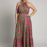 Rowen | Drapírozott Halter Midi Ruha