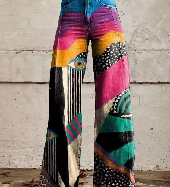 Réka - Bő szárú nadrág boho chic