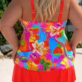 Eleanor | Nagyméretű, elegáns virágmintás tankini fürdőruha
