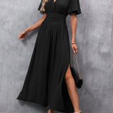 Laura - Elegáns fekete maxi ruha