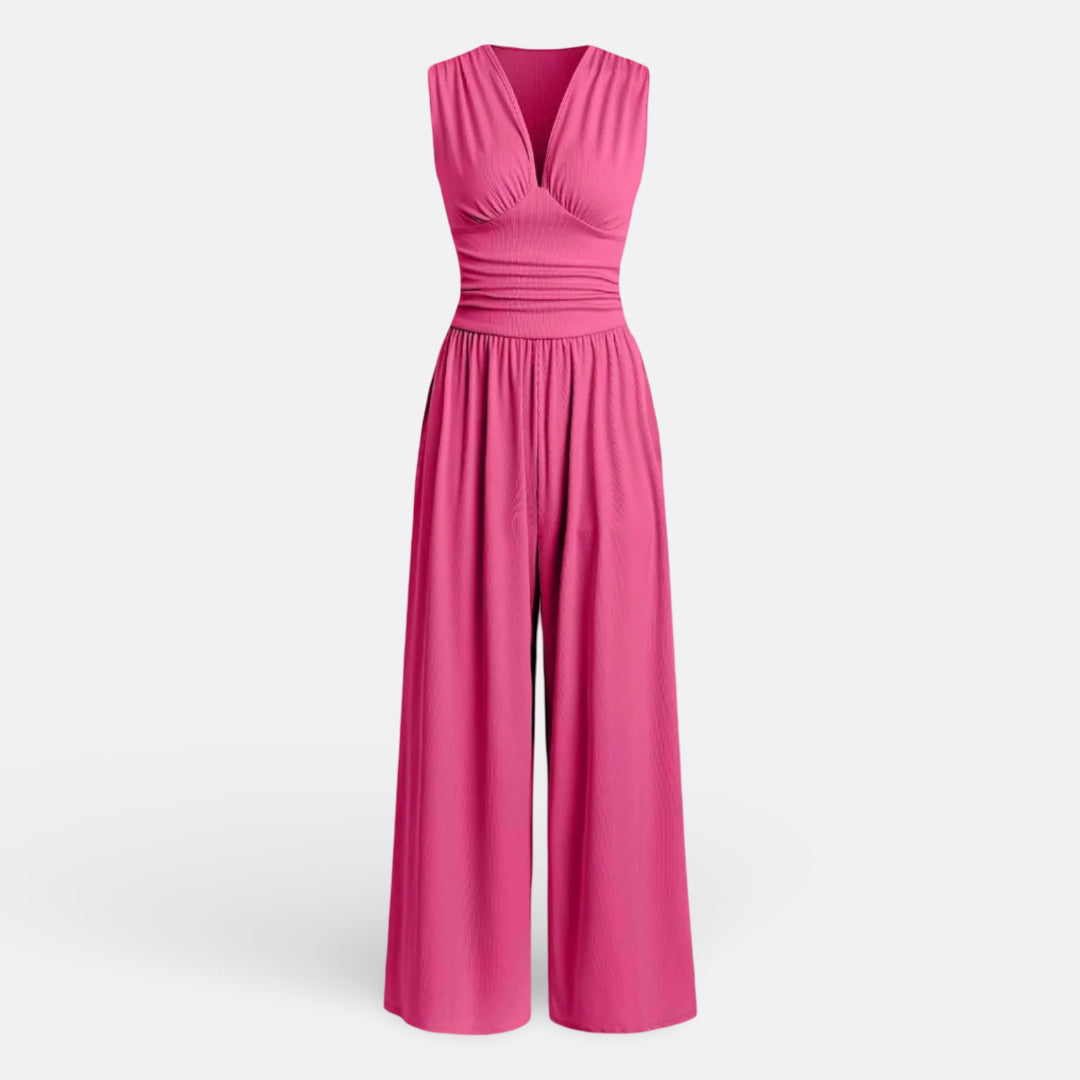 Piroska - Ujjatlan, Széles Szárú Elegáns Overall