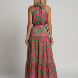 Rowen | Drapírozott Halter Midi Ruha