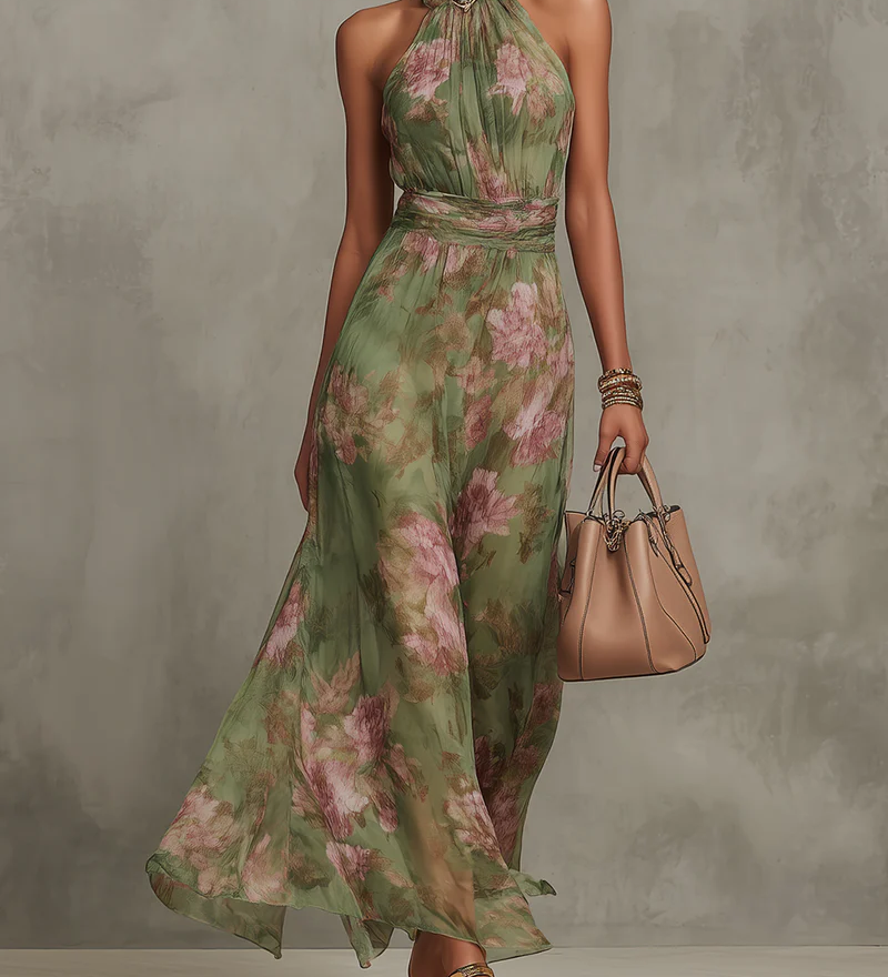 Sophie – Elegáns Virágos Maxi Ruha