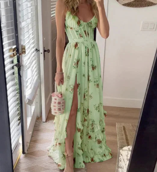 Laura - Virágmintás midi ruha
