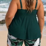 Edith - Plus Size Elegáns Tankini Rövidnadrág Szett