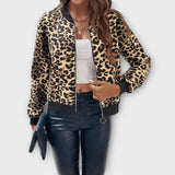 Andrea - Elegáns Leopárd Mintás Kabát