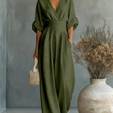 Maya | V-kivágású Magas Derék Overál